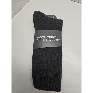 Alpine Design Thermolite Boot Merino Wool Socks Calf Cut Grey Mens Large Sz 9-12